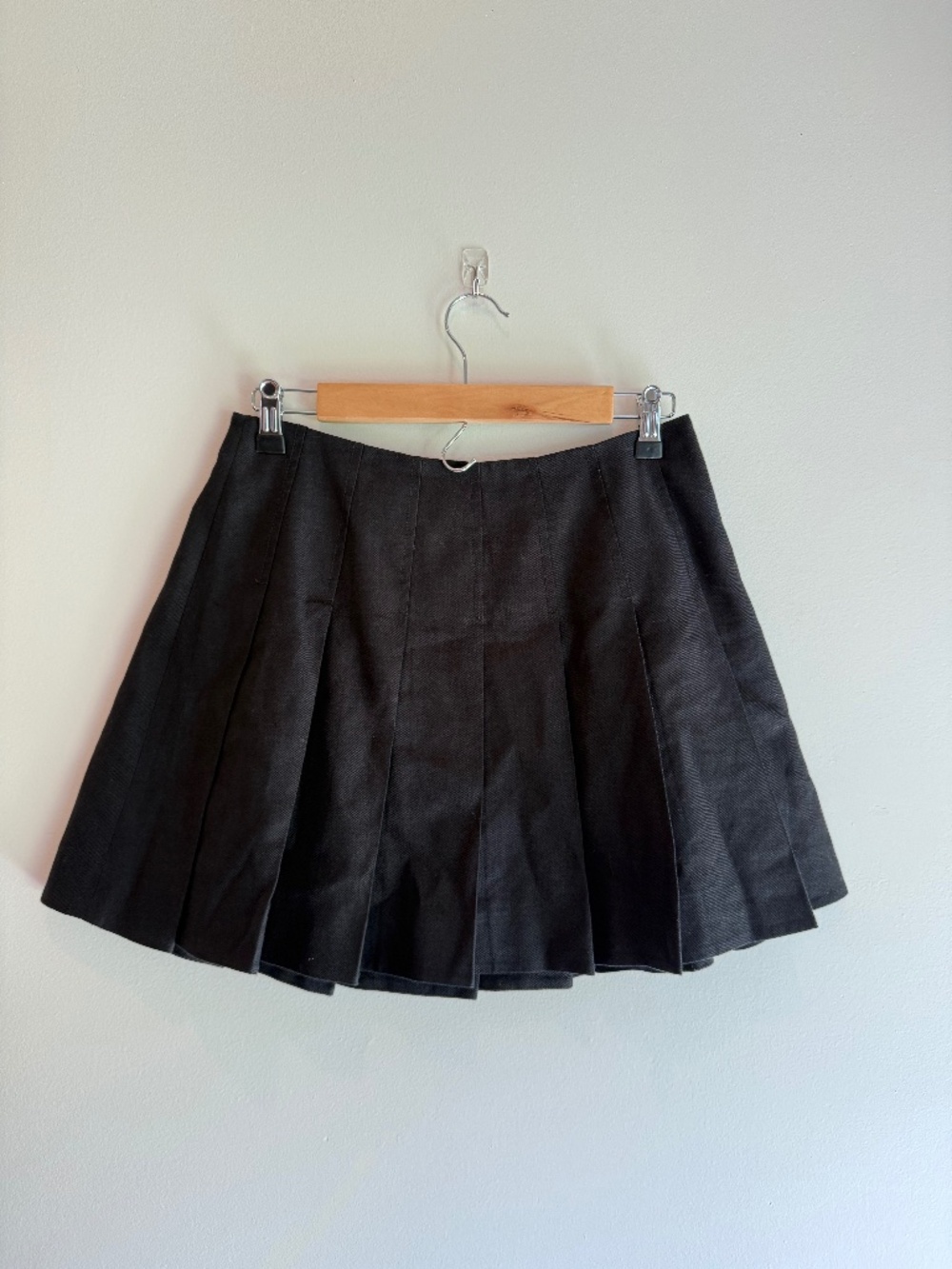 J.Crew  Pleated mini skirt in stretch linen blend | Size 4